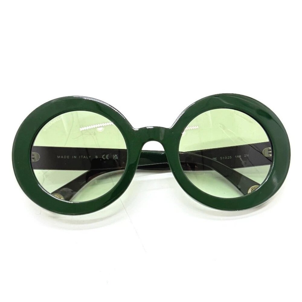 CHANEL 5489-A CC Mark Round Shape Eyewear sunglasses Plastic Green - Picture 11 of 12